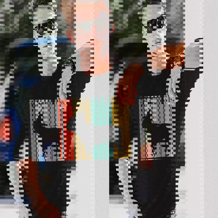 フレンチブルドッグ レトロ フレンチリー 犬 犬の飼い主 フレンチドッグ 長袖Tシャツ 彼への贈り物