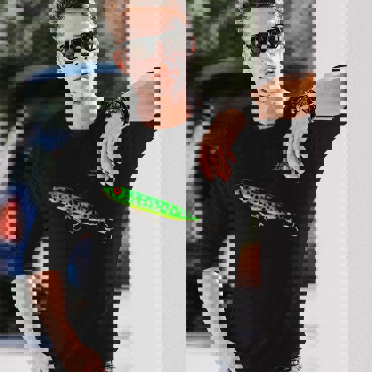 ブユバス釣りギフトトップウォータールアースプーク 長袖Tシャツ 彼への贈り物