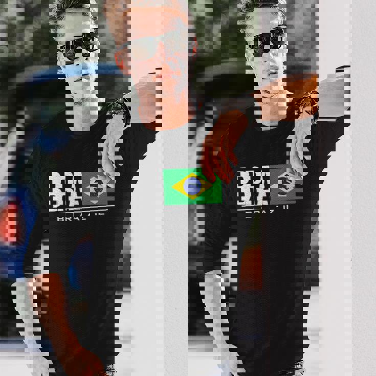 ブラジル ブラジル フラッグ ブラジル アスレチック スポーツ ゲーム ジャージ 長袖Tシャツ 彼への贈り物