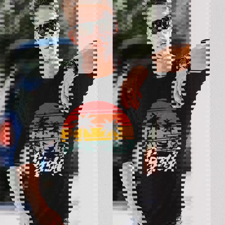 ブラジル ヴィンテージ バケーション ビーチ 海 夏 ブラジル 長袖Tシャツ 彼への贈り物