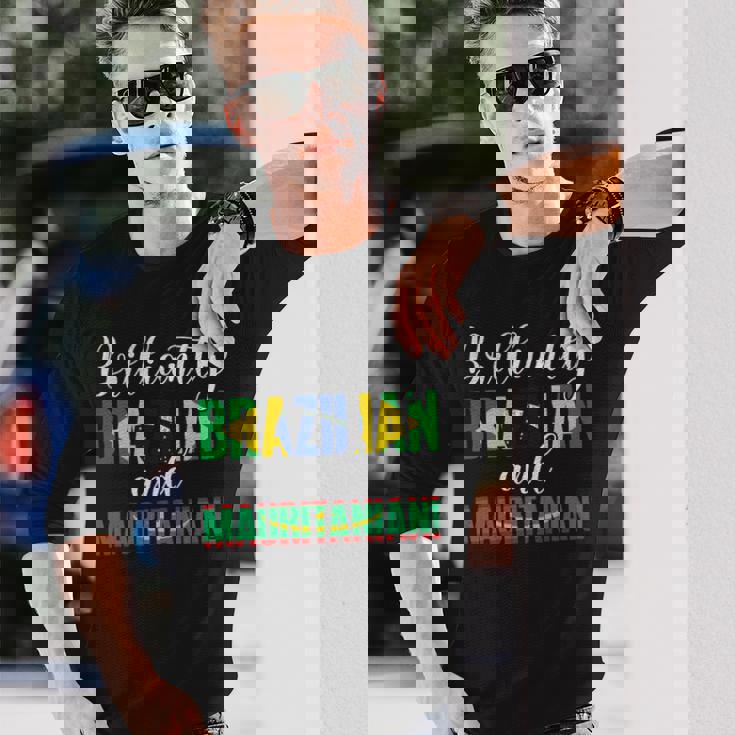 ブラジルとモーリタニアの混合国籍が見事に 長袖tシャツ 長袖Tシャツ 彼への贈り物