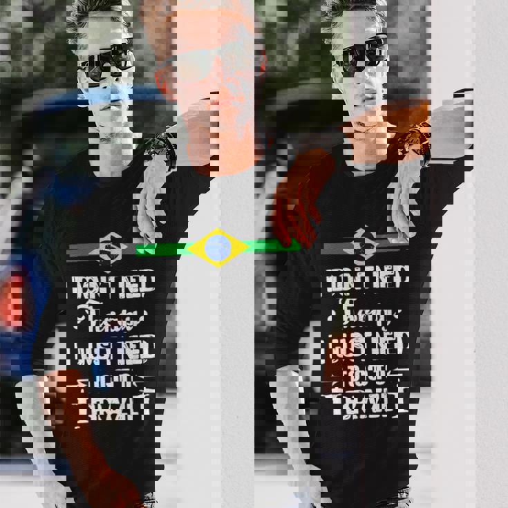 ブラジルのコルコバードのキリスト像 長袖Tシャツ 彼への贈り物