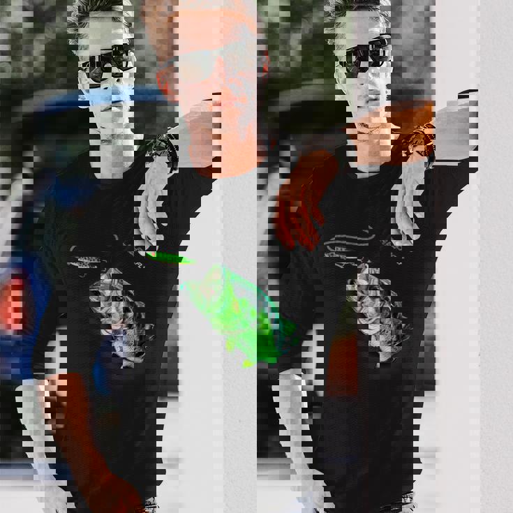 ブラックフライのトップウォータースプークを備えた新しいバスフィッシングシャツ 長袖Tシャツ 彼への贈り物