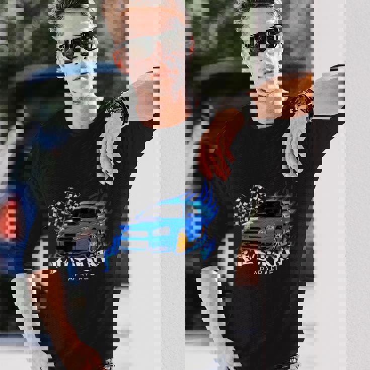 ブルー WrxSti 長袖Tシャツ 彼への贈り物