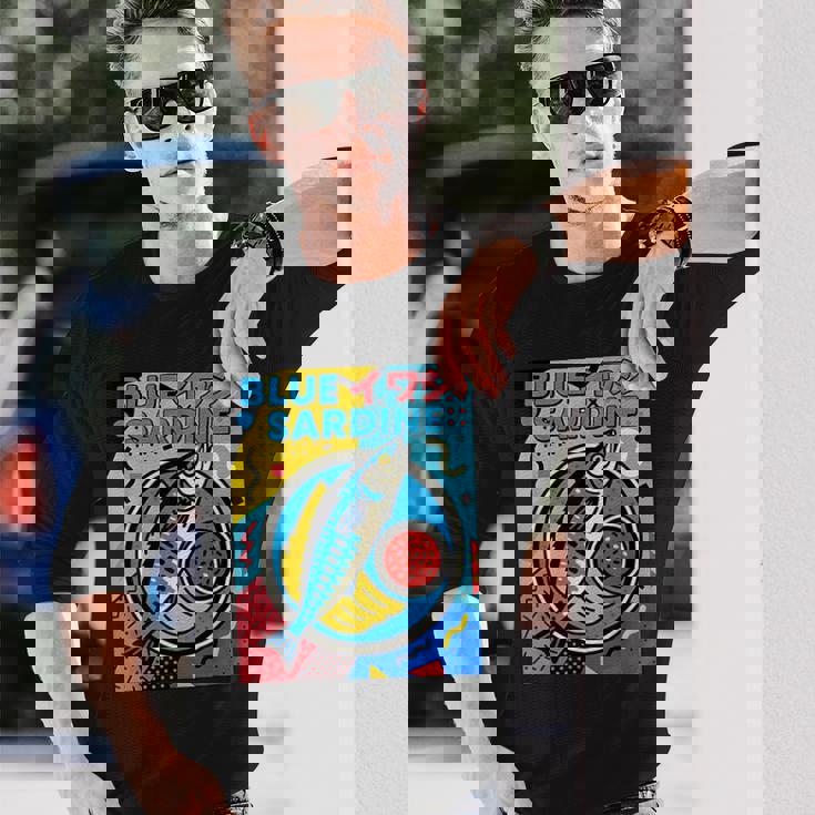 ブルーイワシ 和風メンフィススタイル 長袖Tシャツ 彼への贈り物