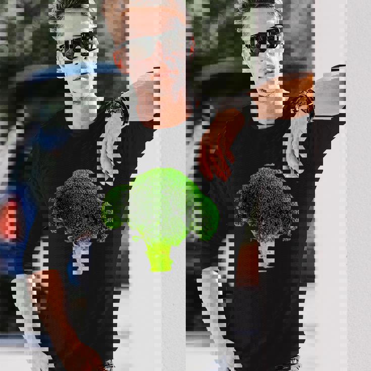 ブロッコリー 写真 エンブレム Broccoli Photo Emblem 長袖Tシャツ 彼への贈り物