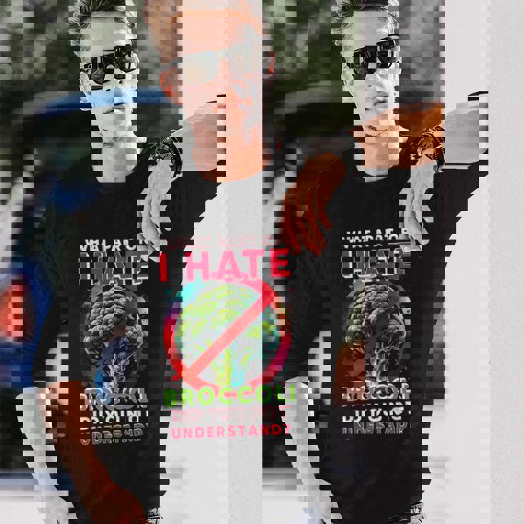 ブロッコリー嫌い 長袖Tシャツ 彼への贈り物