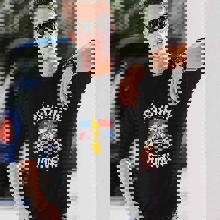 プラタノパワー ドミニカ共和国独立記念日 長袖Tシャツ 彼への贈り物