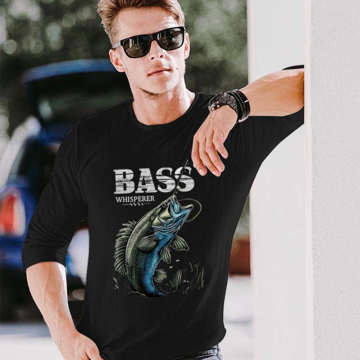 ベイトキャスター フィッシャーマン バスのささやき ブラックバス釣り 長袖Tシャツ 彼への贈り物