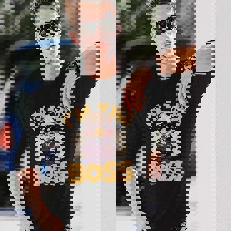 ベイビー・ボス「アイム・ザ・ボス」ライク・ア・ボス・キッズ 長袖Tシャツ 彼への贈り物