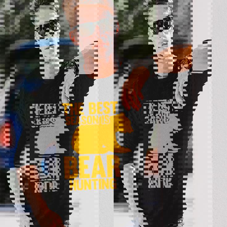 ベストシーズンはクマ狩りハンター 長袖Tシャツ 彼への贈り物