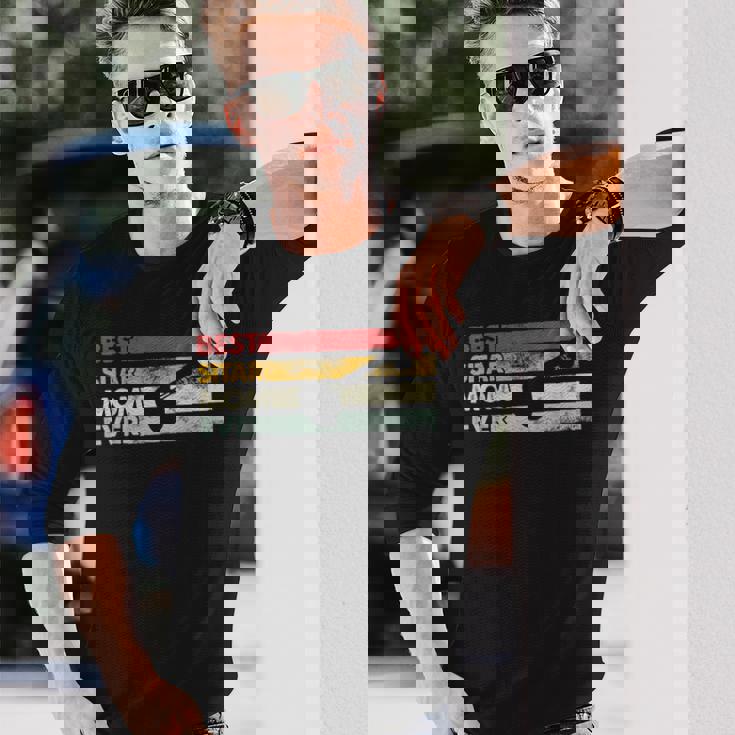 ベスト・マム・エバー-マザー・ヴィンテージ・シタール 長袖Tシャツ 彼への贈り物