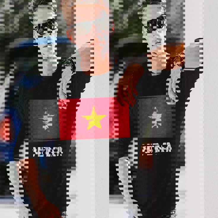 ベトナム国旗tシャツ 長袖Tシャツ 彼への贈り物