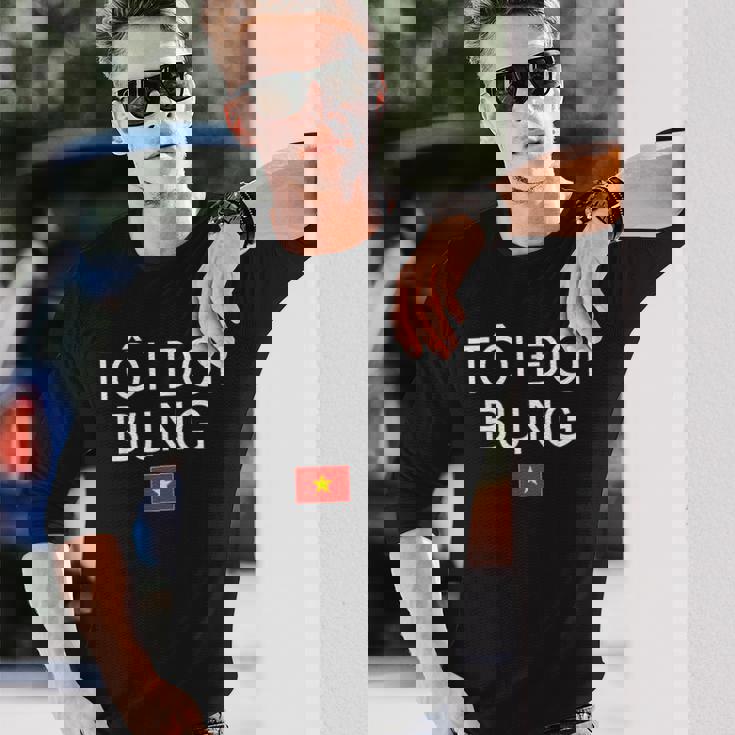 ベトナム語でお腹が空いた ベトナム 長袖Tシャツ 彼への贈り物