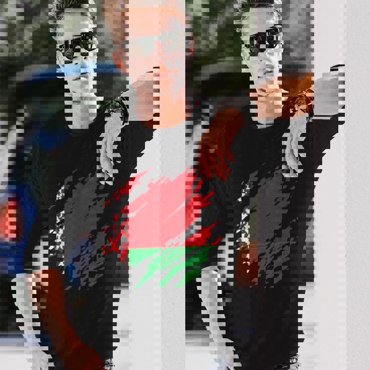 ベラルーシの旗ベラルーシ 長袖Tシャツ 彼への贈り物