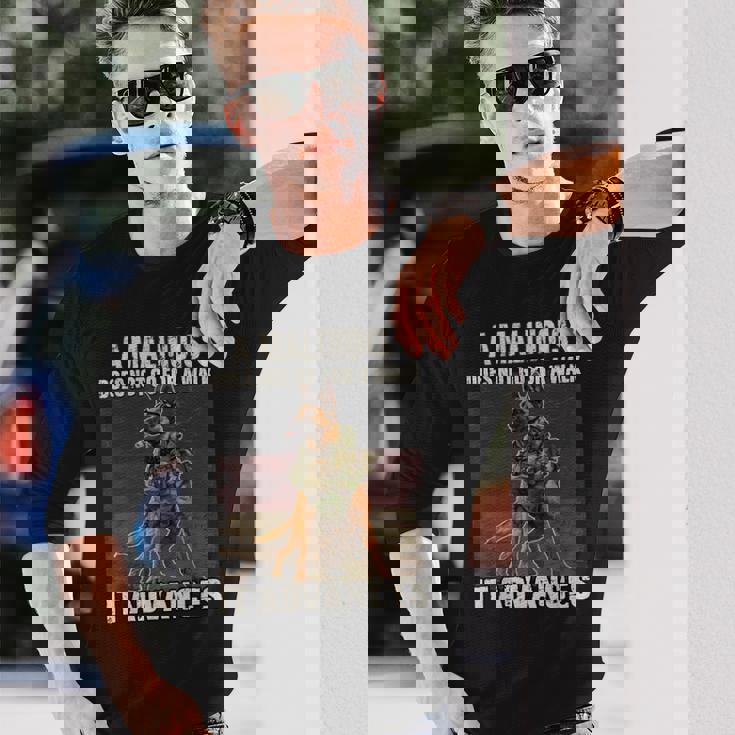 ベルジアン・シェパード・ドッグt（愛人と主人のマリノア用） 長袖Tシャツ 彼への贈り物