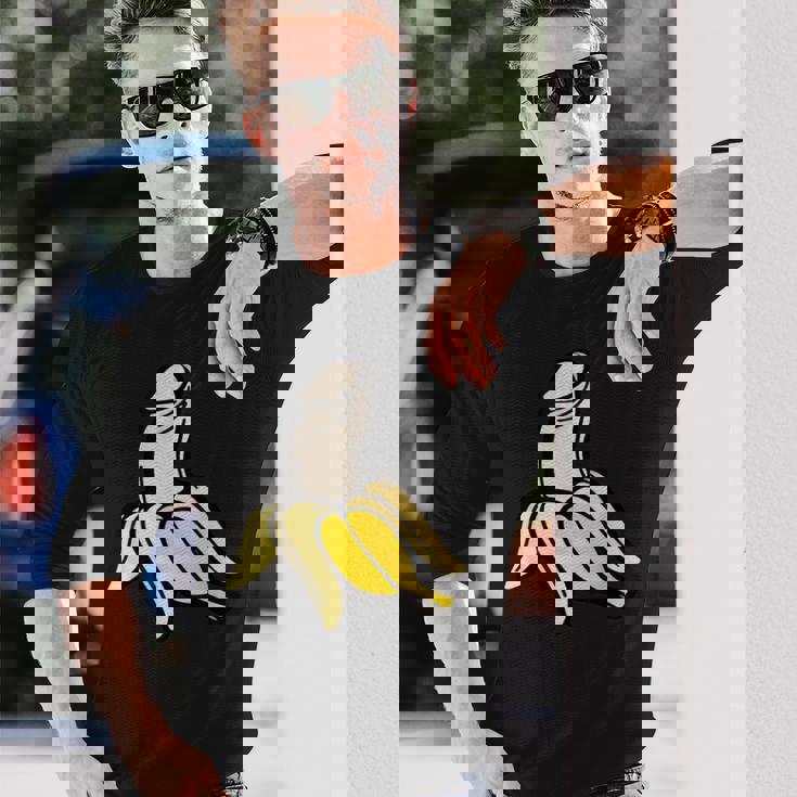 ペニス バナナ 長袖Tシャツ 彼への贈り物