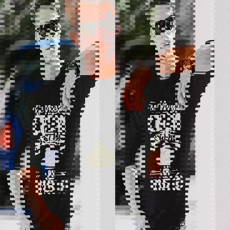 ホイップクリーム スイートクリーマー レシピ ケーキ ヘビークリーム 長袖Tシャツ 彼への贈り物