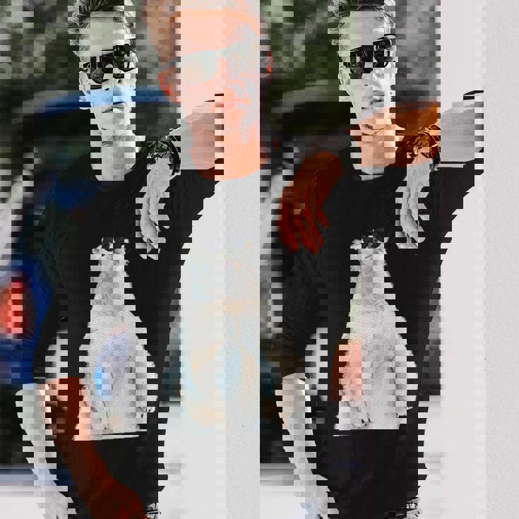 ホッキョクグマ サングラス 動物愛好家 動物飼育係 動物学者 長袖Tシャツ 彼への贈り物