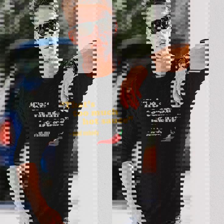 ホット&スパイシーフード ハバネロ チリ&ファニー ペッパーソース 長袖Tシャツ 彼への贈り物