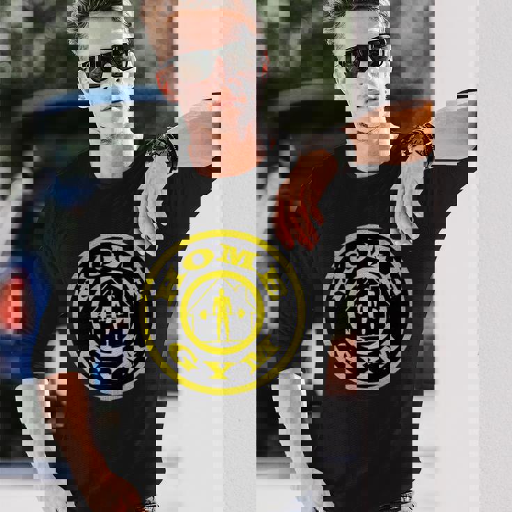 ホームジム アンティーク調ゴールドパロディー 長袖tシャツ 長袖Tシャツ 彼への贈り物