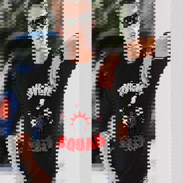 ボウラーのためのボウリングチームの面白い引用 長袖Tシャツ 彼への贈り物