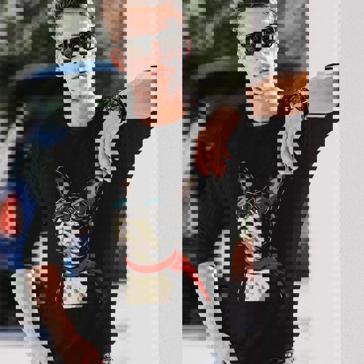 ボストンテリア犬 ボストンテリア 長袖Tシャツ 彼への贈り物