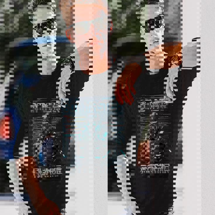 ボットマスタープログラマーaiロボット 長袖Tシャツ 彼への贈り物