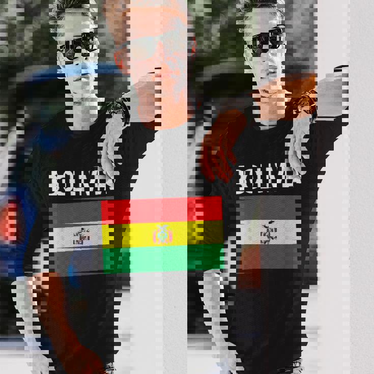 ボリビア ボリビア国旗 長袖Tシャツ 彼への贈り物