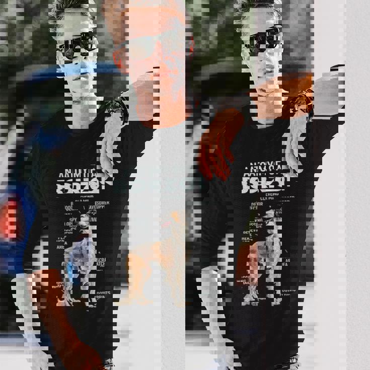 ボルゾイの解剖学 長袖Tシャツ 彼への贈り物