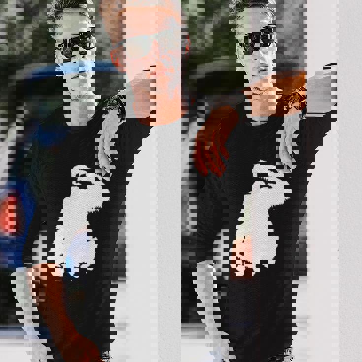 ボルネオオランウータン 長袖Tシャツ 彼への贈り物