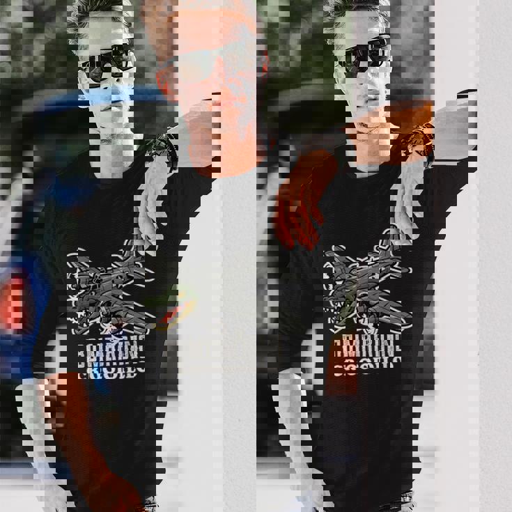 ボンバルディーノ クロコディージョ イタリアン ブレイン ロット 動物 ミーム 長袖Tシャツ 彼への贈り物