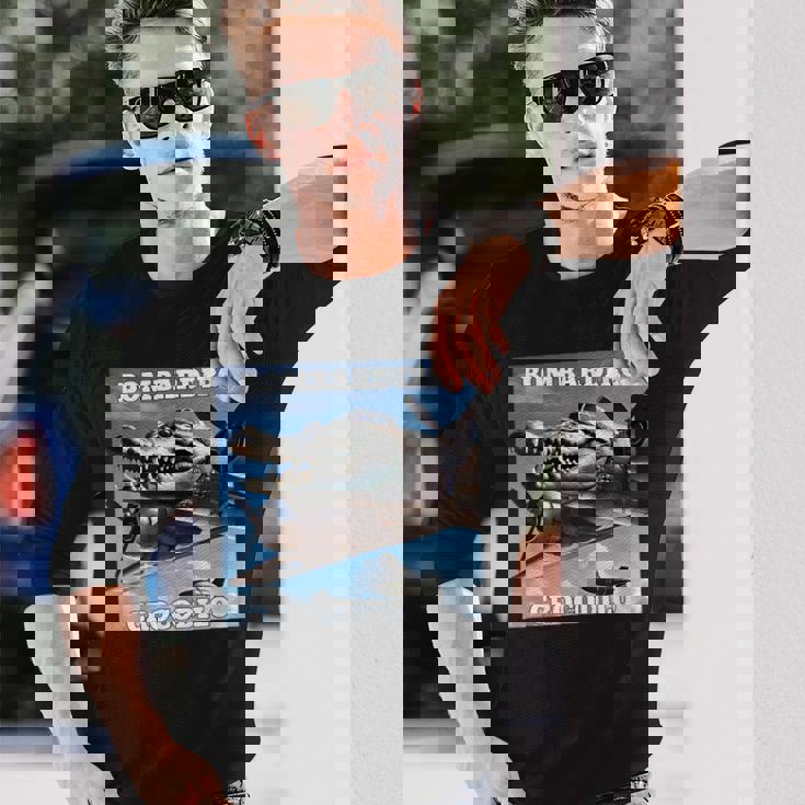 ボンバルディーロクロコダイルミーム 長袖Tシャツ 彼への贈り物