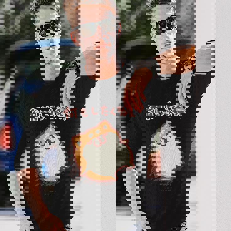 ボンレス犬とボンレス猫 何もしたくねぇ ボンレス犬 長袖Tシャツ 彼への贈り物