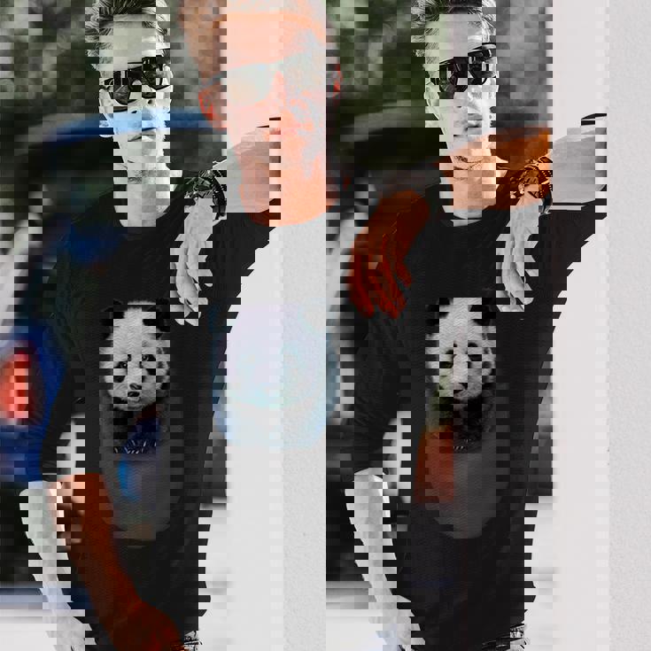 ポケット パンダ 長袖Tシャツ 彼への贈り物