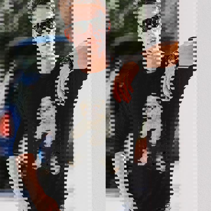 ポケットに入った面白いcavachon Dog Cavachon Dog好きのための 長袖Tシャツ 彼への贈り物