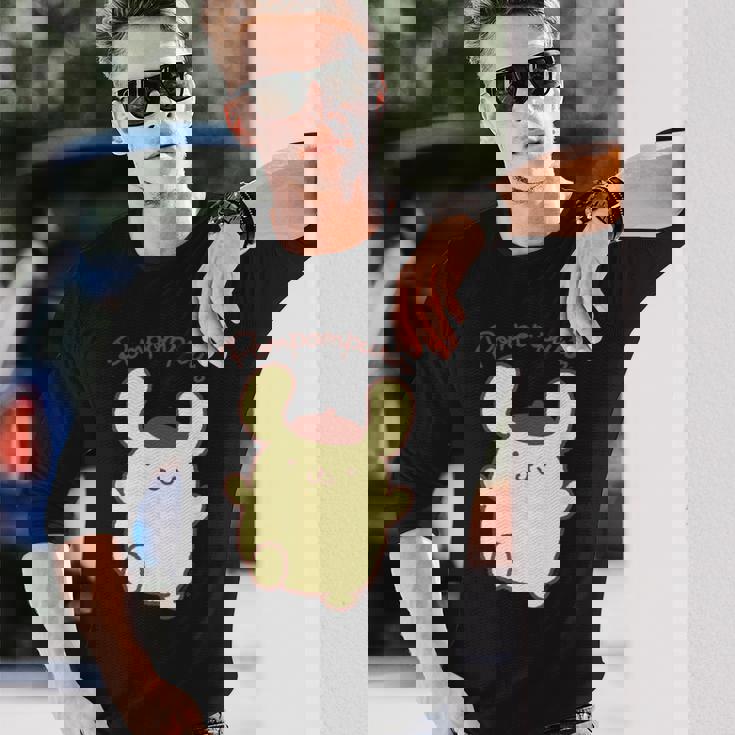 ポムポムプリン ジャンプ ダークカラー 長袖Tシャツ 彼への贈り物