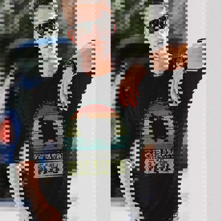 ポメラニアン・パパ 父の日 ポム 長袖Tシャツ 彼への贈り物