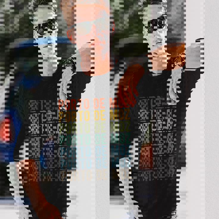 ポルト・デ・モズ シティ ブラジル レトロ 長袖Tシャツ 彼への贈り物