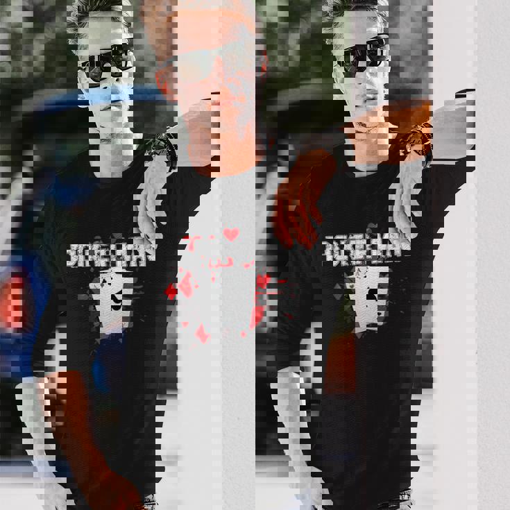 ポーカーマン、ポーカープレイヤー。 長袖Tシャツ 彼への贈り物