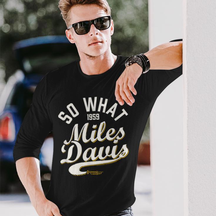 マイルス・デイヴィスo What Collegiatecript 1959 長袖Tシャツ 彼への贈り物
