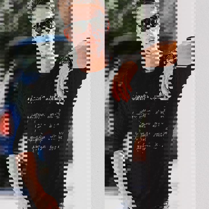 マクスウェルの方程式の設計 長袖Tシャツ 彼への贈り物