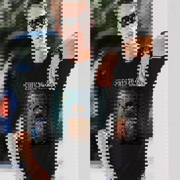 マジック・ファニー・ウィザード・キャットのためにパープレイしよう 長袖Tシャツ 彼への贈り物