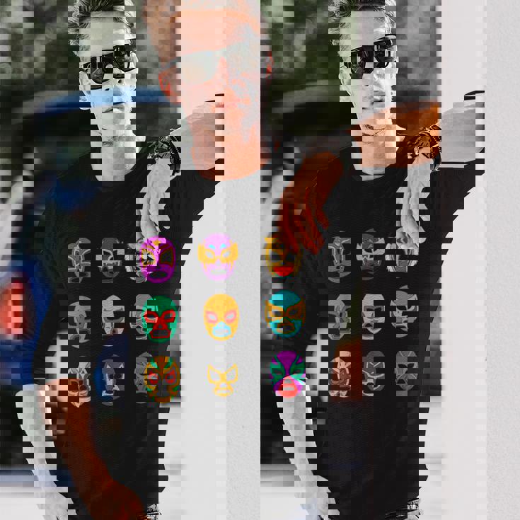 マスク・オブ・レジェンド レトロ・ルチャ・リブレ 長袖Tシャツ 彼への贈り物