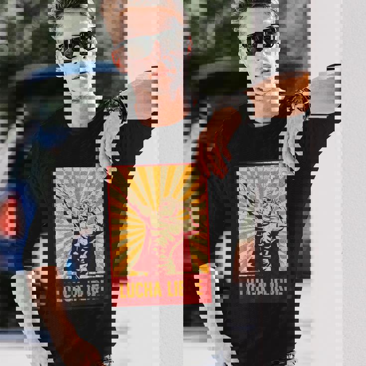 マスク付きレスラー – ルチャリブレ メキシカンレスリング 長袖Tシャツ 彼への贈り物