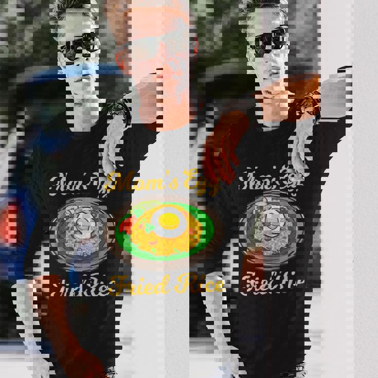 ママの卵 チャーハン目玉焼き 長袖Tシャツ 彼への贈り物