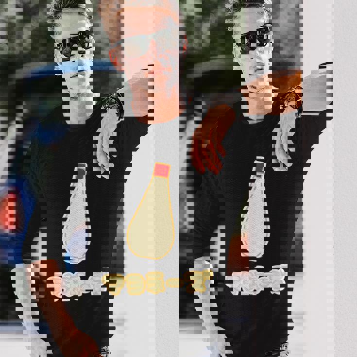 マヨネーズ【マヨラー】ご飯タイム【変なtシャツ屋さん】面白い ポップ デザイン 長袖Tシャツ 彼への贈り物