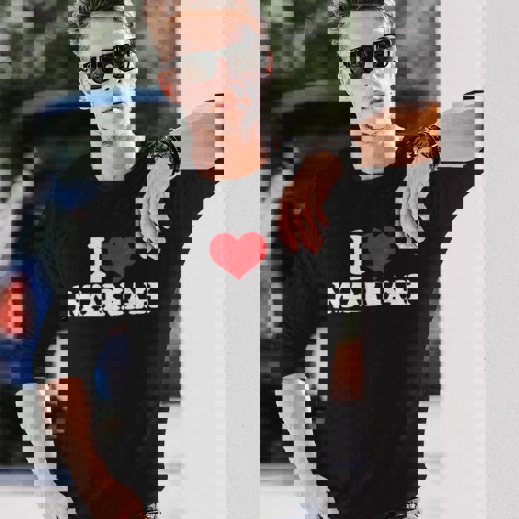 マライアが大好き、マライアが好き 長袖Tシャツ 彼への贈り物