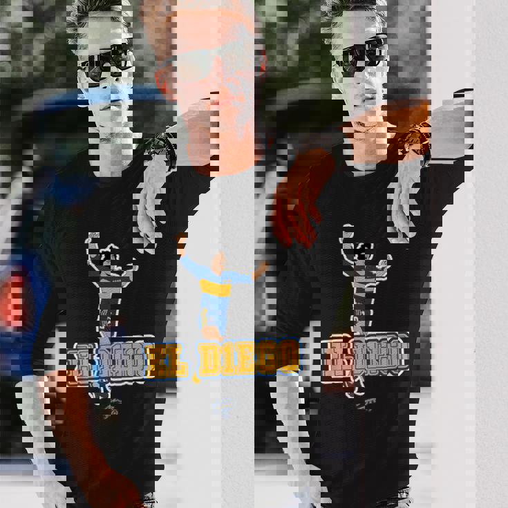 マラドーナ エル ディエゴ ボカ 長袖Tシャツ 彼への贈り物