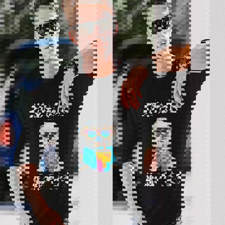 おもしろ マルチーズ 犬 犬 子犬 メンズ 犬好きグッズ おもしろい おもしろい 服 子犬 長袖Tシャツ 彼への贈り物